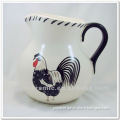 Ink painting chicken ceramic milk pot water pot